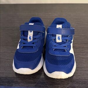New Balance 578 Toddler Blue White Bungee Lace Hook Loop Sneakers Shoes 9